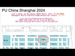 2200mm برش پهن PU فوم ماشین برش افقی Splitter اتوماتیک سیمنس سرو الکترونیکی