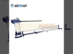 ماشین سوراخ کردن در مرکز فوم برای اجازه دادن به بار اسفنج برای قرار دادن برای ماشین پوست کردن Skiving فوم سیلندر به رول های نازک بی نهایت طولانی به عنوان Pr-ماشین برای پردازش پوست