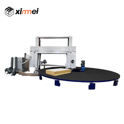C-618 سطح کار دور بالا کاروسل باند افقی چاقو برش ماشین و کار ساکت بلوک های فوم PU ماشین برش با سطح ضد لغزش پلتفرم شن و جذب هوا